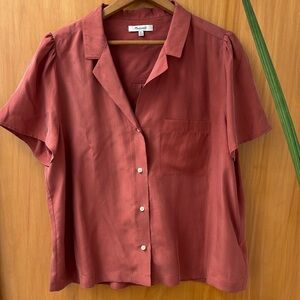 Madewell Silk Button-Up Top